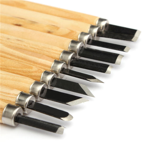 Woodcarving Chisel Set 10pc High Carbon Steel + Wood Handle - ProCraft Model X - Image 3